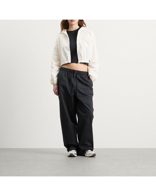 Skims White Sateen Crop Zip Up Jacket