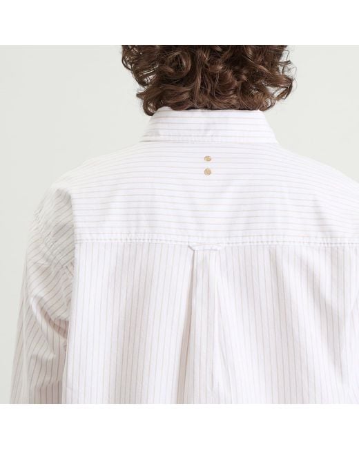 About Blank White Oxford Script Shirt for men
