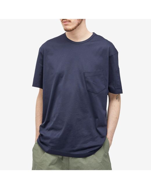 Sunspel Blue X Nigel Cabourn Pocket T-Shirt for men