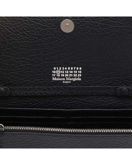 Maison Margiela Black Large Wallet With Chain