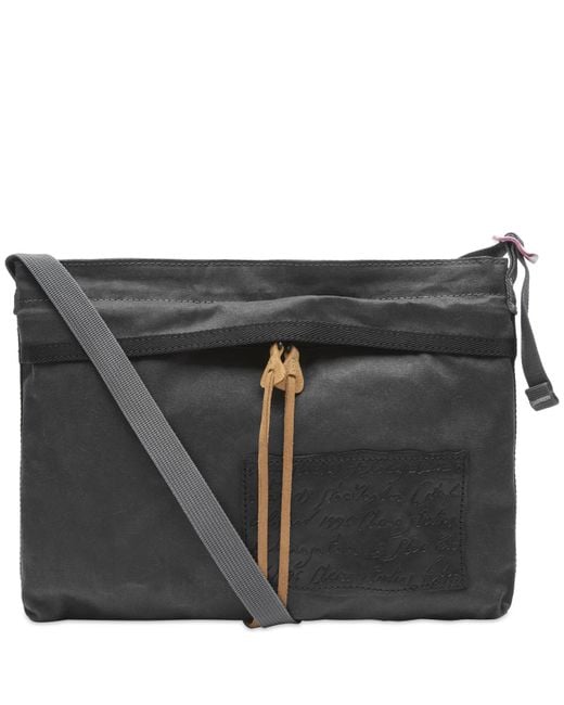 Acne Black Andemer Wax Cross Body Bag for men
