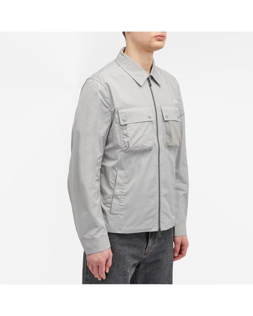 Belstaff Gray Outline Ripple Shell Overshirt for men