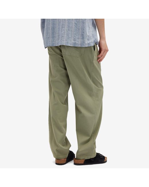 Folk Green Wide Fit Trousers for men