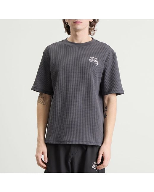 KARMA8A Gray Rive Gaufre T-Shirt for men