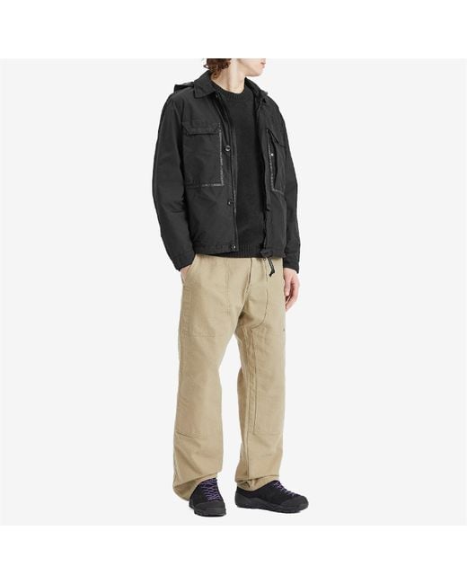 C P Company Black Flatt Nylon Goggle Overshirt for men