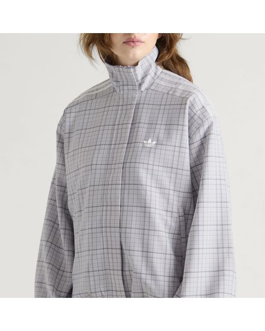 Adidas Gray Check Track Top