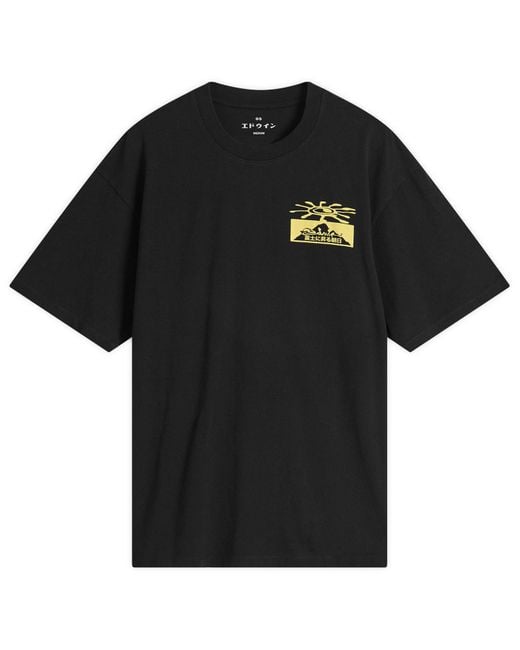 Edwin Black Mount Fuji Dusk T-Shirt for men