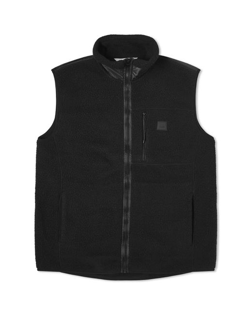 Rains Black Yermo Fleece Vest for men