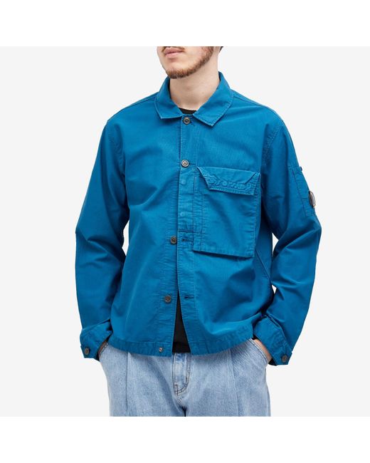 C P Company Blue Ottoman Shirt for men