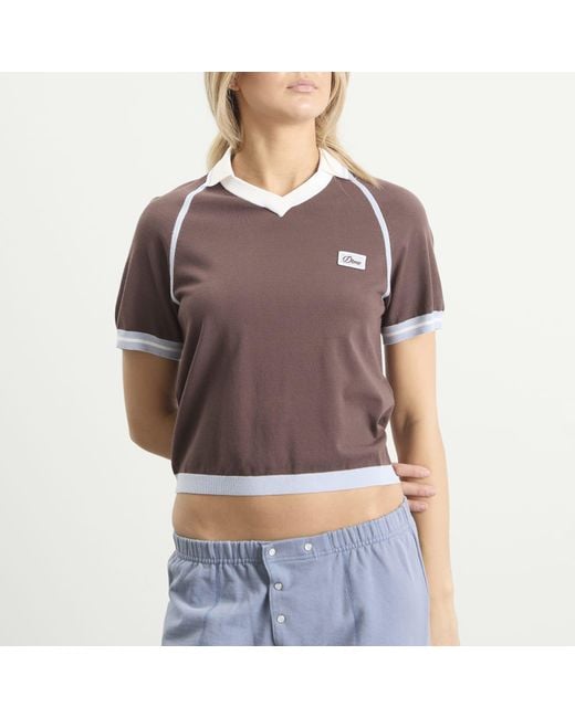Dime Brown Knitted Jersey
