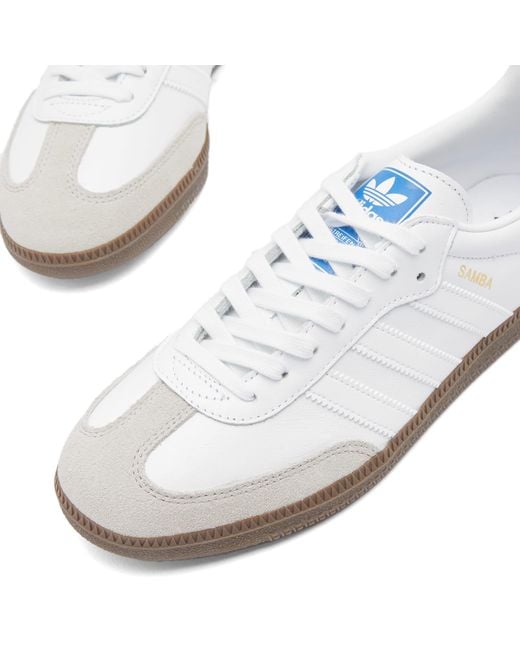 Adidas White Samba Og Sneakers for men