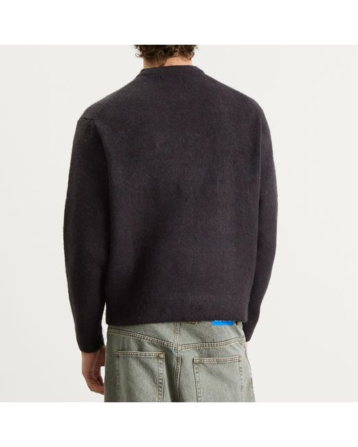 Thisisneverthat Blue Heart Logo Knit Jumper for men