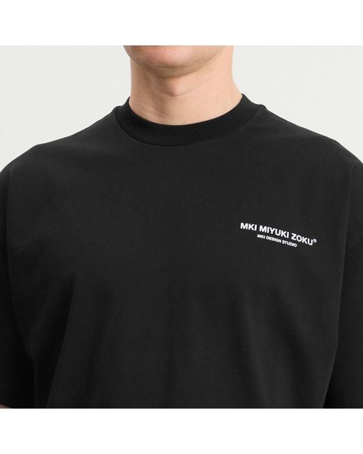 MKI Miyuki-Zoku Black Design Studio T-Shirt for men