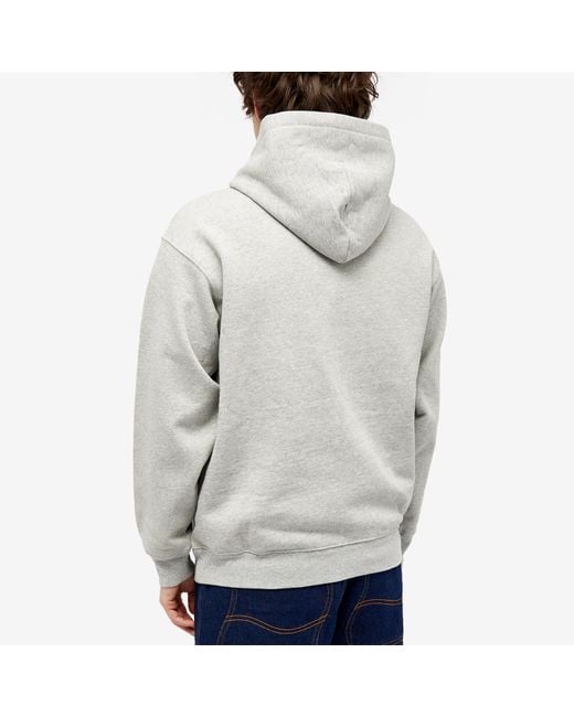 Dime Gray Classic Chenille Logo Hoodie for men