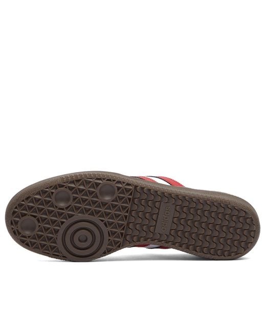 Adidas White And Better Scarlet Samba Og Trainers