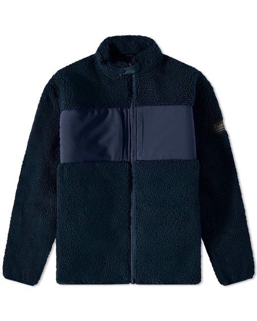 Barbour International Berber Fleece Jacket in Blue for Men | Lyst