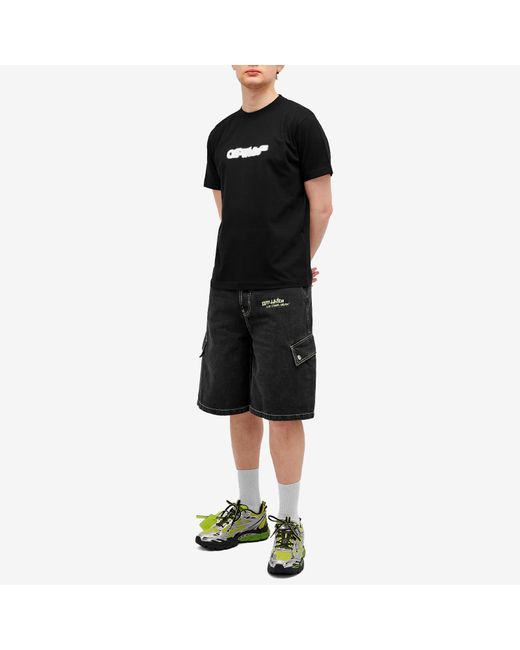 Off-White c/o Virgil Abloh Black Off Denim Safari Cargo Shorts for men