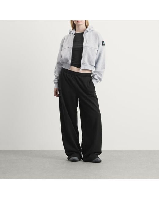 Adidas Gray Eqt Cropped Hoodie
