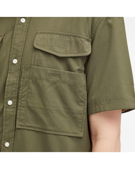 Barbour Green Lisle Safari Short Sleeve Shirt for men