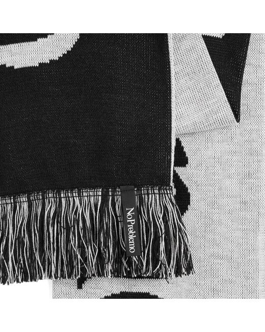 No Problemo Black Logo Scarf for men