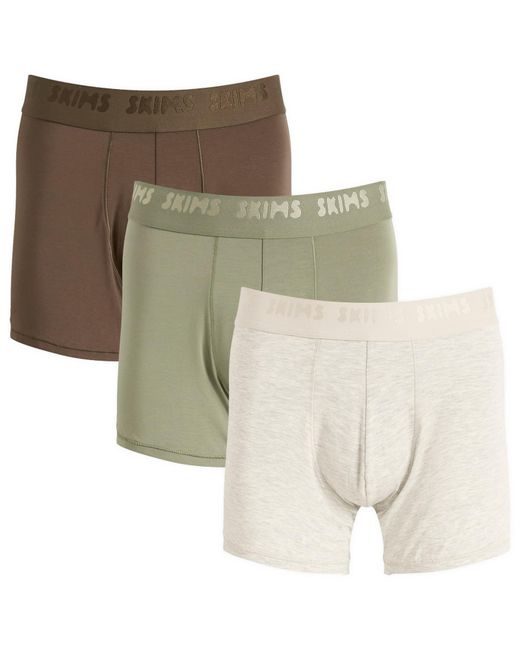 Skims Green Stretch Boxer Brief 3" for men