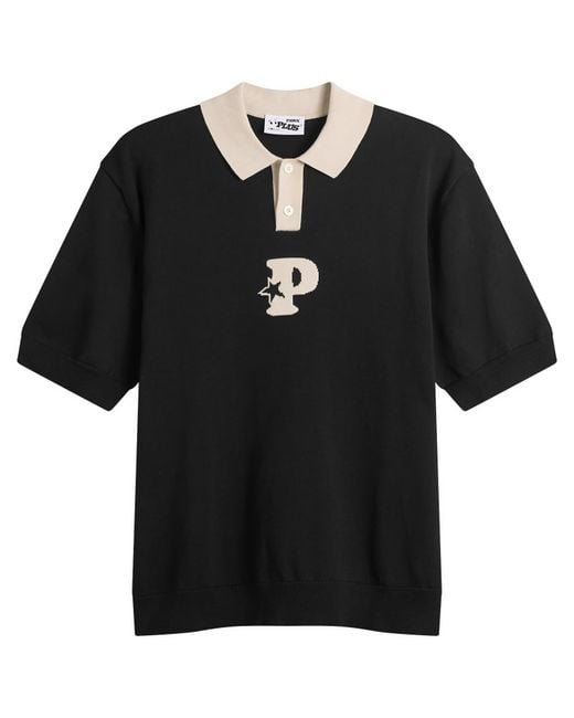 Pawa Speed Sports Black P-Knit Polo for men