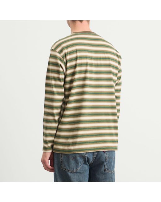 AURALEE Gradient Stripe Jersey L/S T-Shirt in Green for Men | Lyst