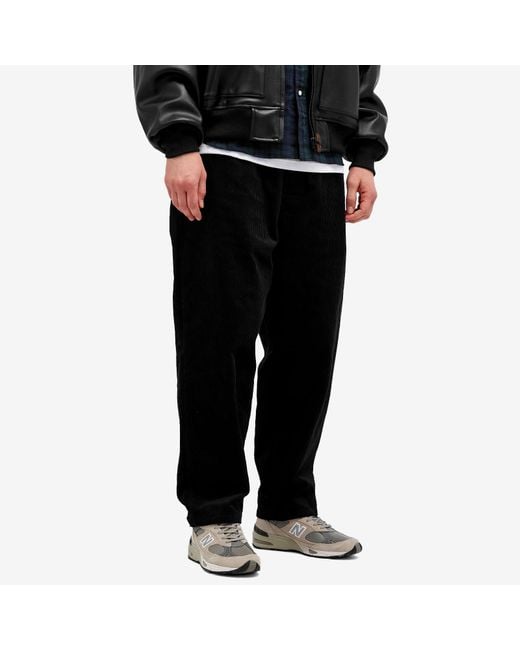 (w)taps Black 10 Corduroy Drawstring Easy Pants for men
