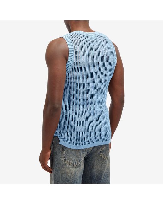 Represent Blue Washed Knitted Vest for men