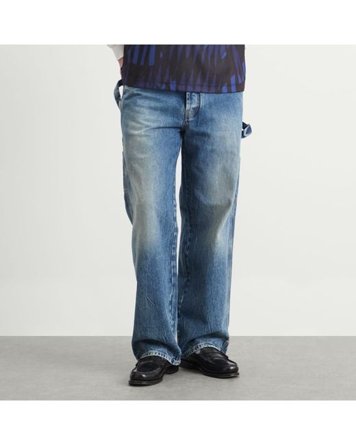 le PERE Blue Denim Cargo for men