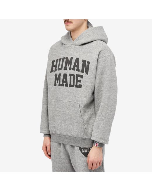 Human Made Gray Logo Hoodie for men