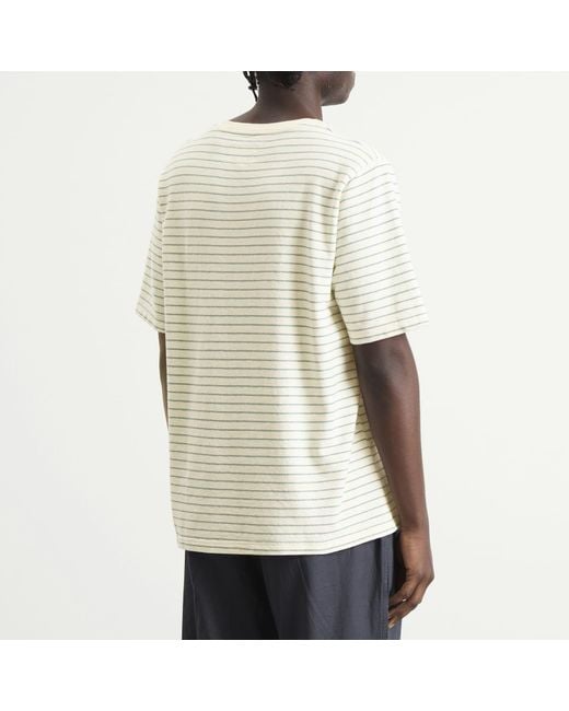 Folk Multicolor Textured Stripe T-Shirt for men