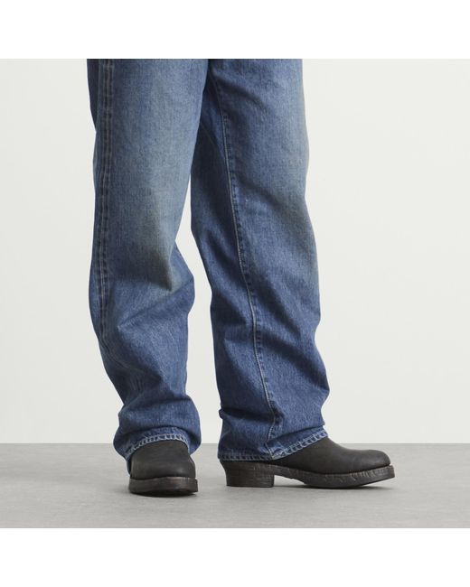 Visvim Black Folk Buckle Ankle Boot for men