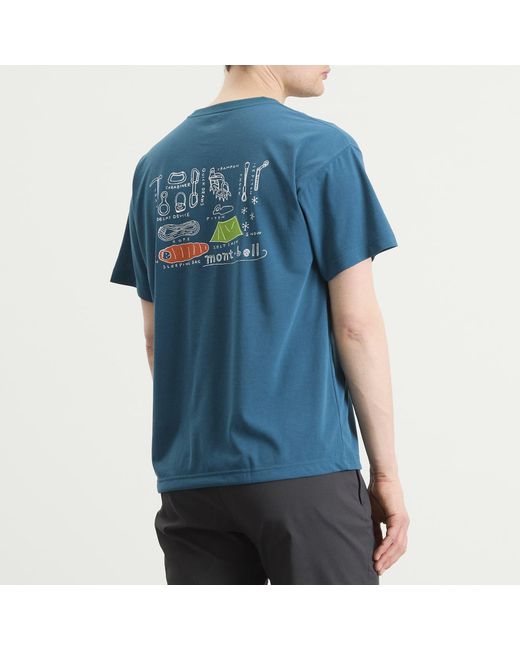 Montbell Blue Mountain Gear T-Shirt for men