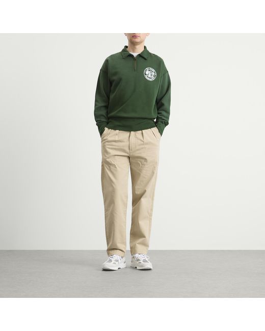 Polo Ralph Lauren Green Camp Half Zip Sweatshirt for men