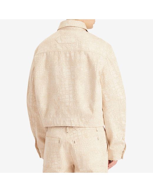 Jacquemus Natural Croc Effect Boxy Jacket for men