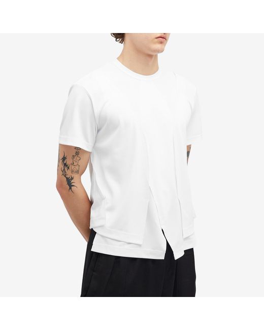 Comme des Garçons White Honeycomb Panel T-Shirt for men