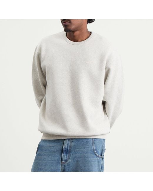 Forét White Noon Crew Neck Sweatshirt for men