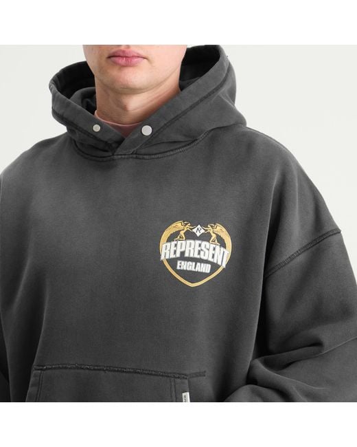 Represent Black Angel Border Hoodie for men