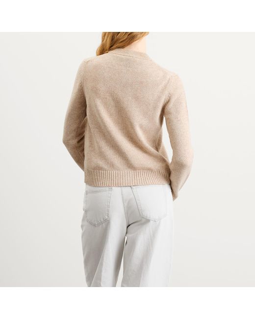 Ganni Natural Core Future Wool Mix Cardigan