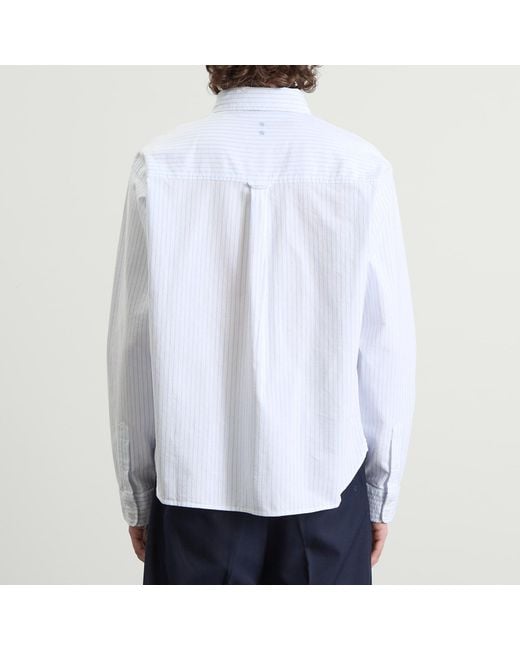 About Blank White Oxford Script Shirt for men