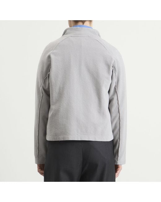 mfpen Gray Needle Jump Leisure Zip Up for men