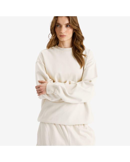Skims White Boyfriend Fleece Pullover