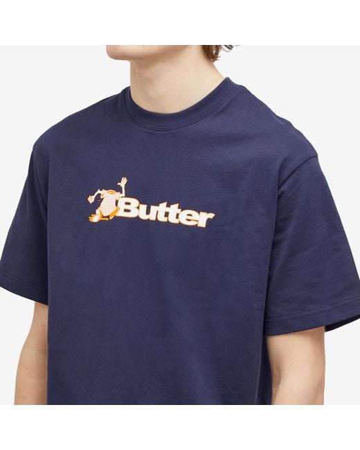 Butter Goods Blue T-Shirt Logo T-Shirt for men