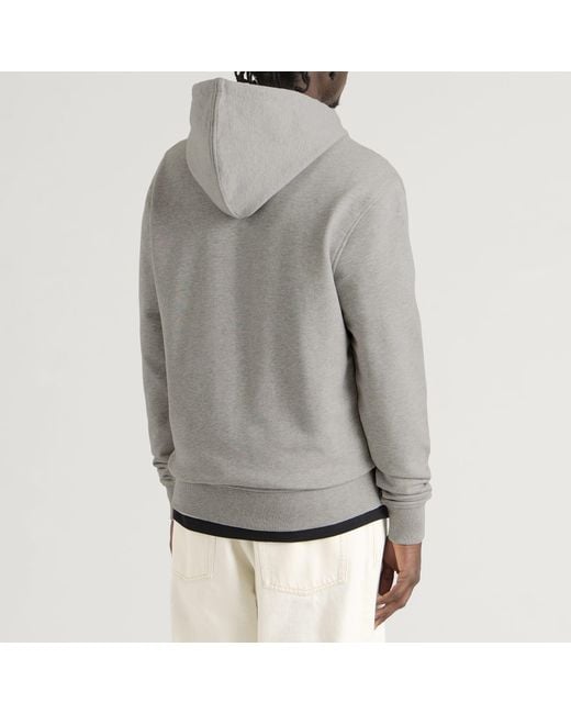 AMI Gray Adc Loopback Zip Hoodie for men