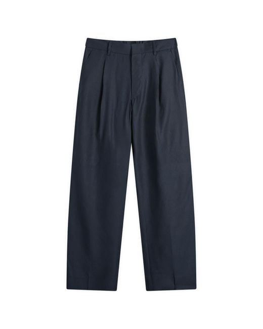 NN07 Blue Kay Linen Blend Trousers for men