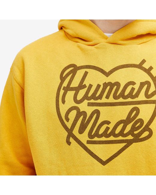 Human Made Yellow Heart Tsuriami Hoodie for men