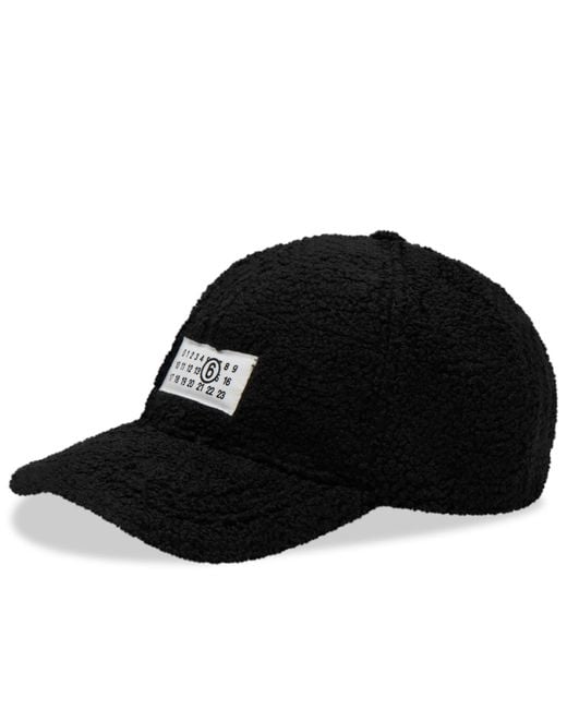 Maison Margiela Black Mm6 Fleece Cap