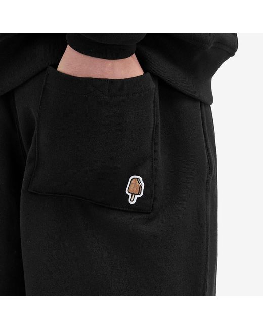ICECREAM Black Running Puppy Sweatpants for men