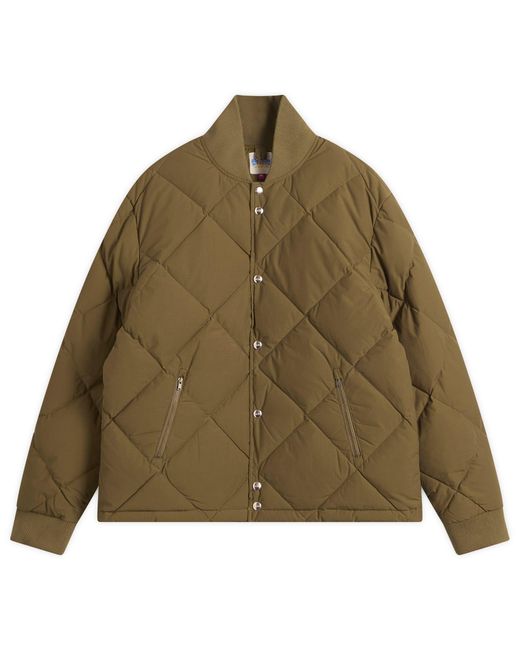 Dubbleware Green Dubble Down Diamond Quilted Jacket for men